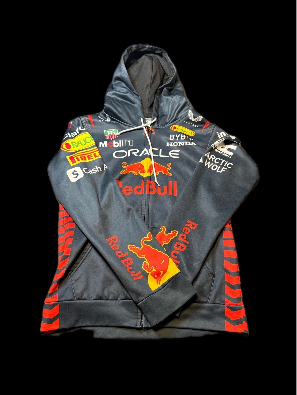 Red Bull Racing Max Verstappen Hoodie Black Red Yellow Formula 1 Size S